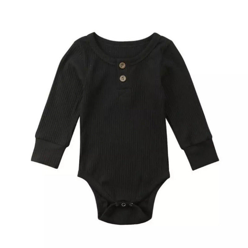 Black long discount sleeve baby bodysuit